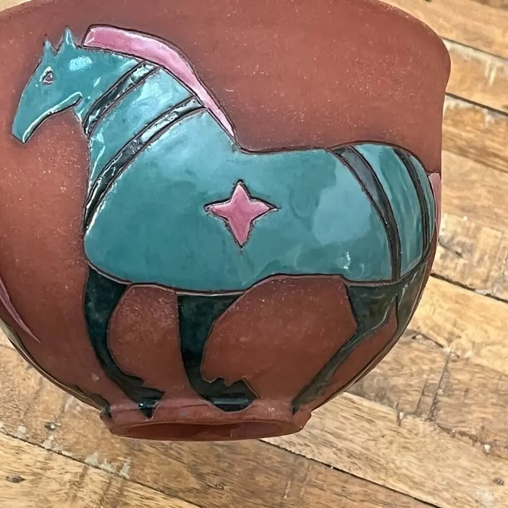 Vtg Glen Lafontaine Art Pottery Pot Planter 5